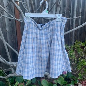 Blue Plaid Mini Skirt Daisy Street